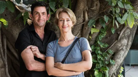 Leonie Broekstra Justin Rowlatt and his wife Bee