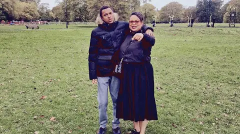 Terence Panzu-Lema with mum Chantal Panzu