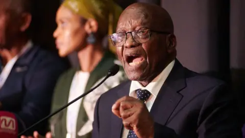 Getty Images Jacob Zuma of the MK party on 1 June.