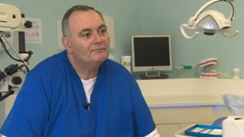 Dr Tony Kilcoyne speaking to the BBC