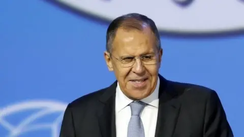 EPA Russian Foreign Minister Sergei Lavrov at talks on Syria in Sochi, 30 January 2017