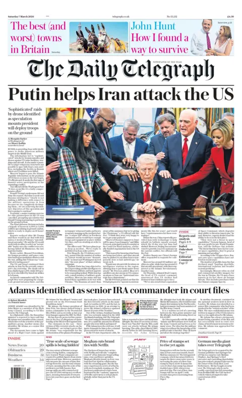  "Putin helps Iran attack the US."