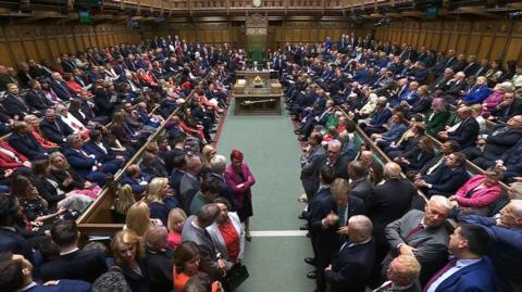 The House of Commons filled with ministers on Tuesday