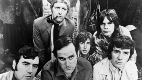 Getty Images Sir Michael made his name with Monty Python, alongside Terry Jones, Graham Chapman, John Cleese, Eric Idle and Terry Gilliam (L-R)