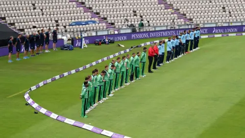 Cricket Ireland A minute's silence was held before the start of the match in Southampton on Tuesday