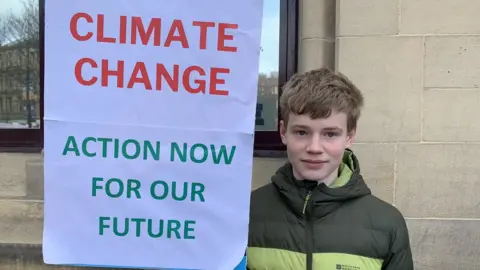 Danny at Bradford's protest