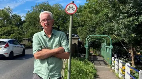 Bill Musson on Coltishall village's humpback bridge