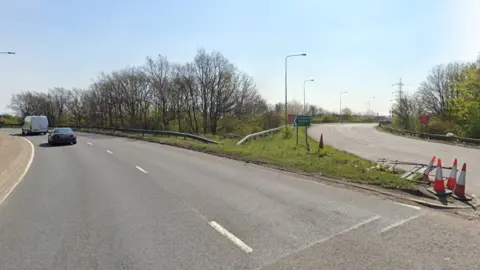 A127 slip road off the M25