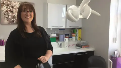 BBC Lauren Harrhy, is a dentist in Pontypool, Torfaen