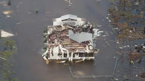 Getty Images Destroyed home on the Abaco Islands