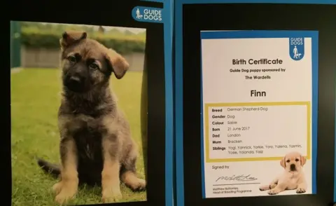 Dave Wardell Guide dog puppy Finn