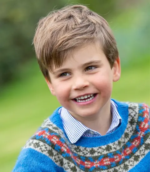 PA Media Prince Louis on his fifth birthday