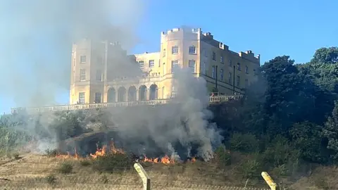 Akvile Fausta Fire in front of The Dower House