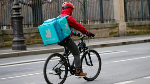 Getty Images Deliveroo rider in Paris