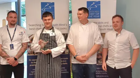 South West Chef of the Year James Jones, Kai Jones, Olly Jackson, Ben Champkin