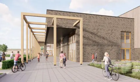 Forest of Dean District Council Artists impression of leisure centre