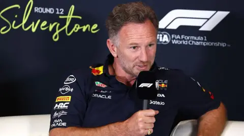 Christian Horner, former Team Principal of Oracle Red Bull Racing in the Team Principals Press Conference on July 04, 2025 in Northampton, England.