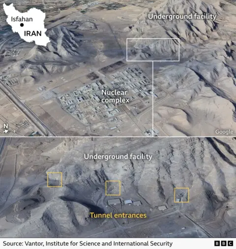 Image shows the Isfahan nuclear site=