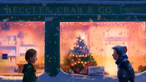 Netflix A scene from the new animated Christmas film That Christmas