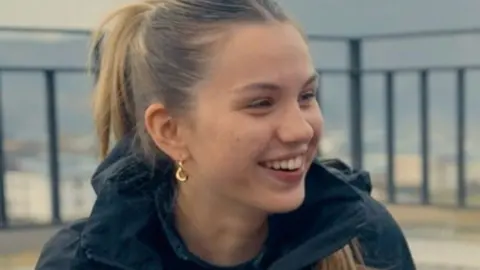 Contestant Sioned smiling