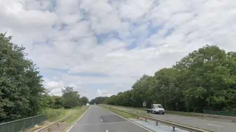 Google A general view of the A46 where it joins the A607 in Leicestershire.