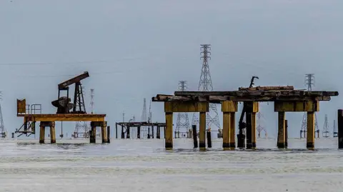 AFP via Getty Images Venezuelan oil facilities out at sea