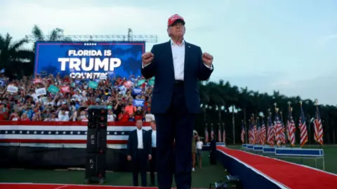 Getty Images Donald Trump campaigns in Miami