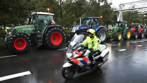 EPA Farmers protest with their tractors during a national protest at the Malieveld in The Hague on 1 October