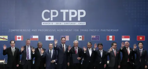 Getty Images Representatives from CPTPP countries signed the rebranded Pacific trade pact in March 2018