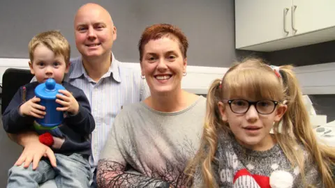 Guy’s and St Thomas’ NHS The Armitage family, with Leia on the right