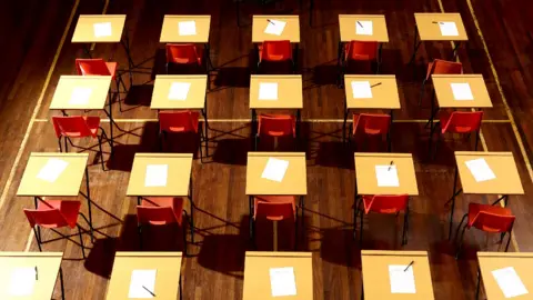 Getty Images Exam hall tables