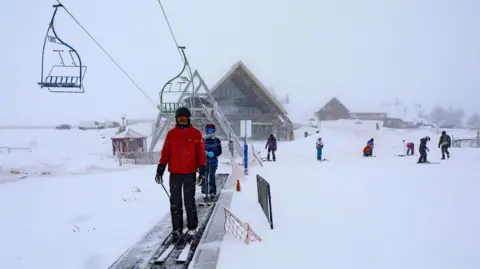 Peter Jolly/Northpix Snowsports enthusiasts at the Lecht ski centre in Aberdeenshire.