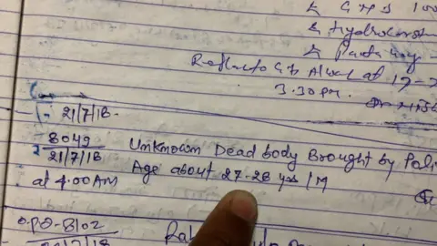 BBC Hospital record of unknown dead body