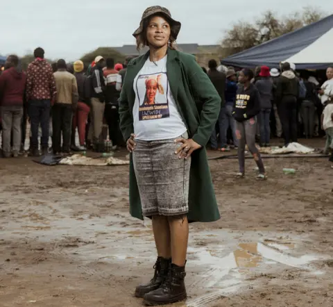 Marco Longari/AFP Opposition parliamentary candidate Nomalungelo Simelane in Siphofafeni, Eswatini - Wednesday 27 September 2023
