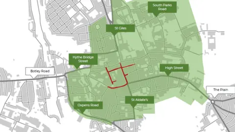 Oxfordshire County Council A map of Oxford's proposed Green Zone