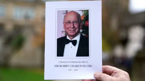 PA Media The order of the service for Sir Bobby's funeral