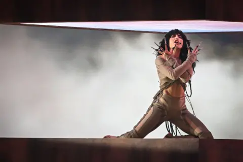 Getty Images Loreen performs at the Eurovision Song Contest in Liverpool