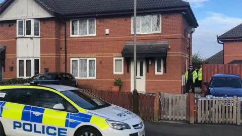 BBC Police outside Southfields Drive