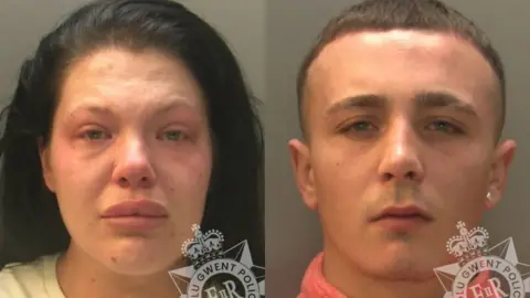 Gwent Police custody shots of Salter and Hayden