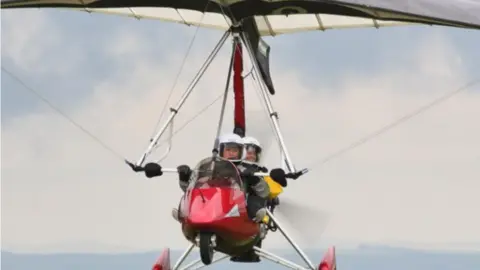 Strathaven Airfield Microlight plane