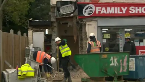 BBC Damaged shop front