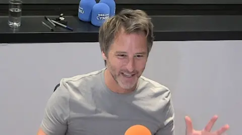 Chesney Hawkes in Radio Wales studio