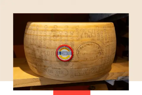 Getty Images A wheel of Parmigiano Reggiano