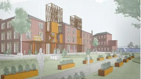 Derby City Council A mock up image of what Midland House will look like after refurbishment