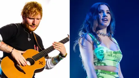 Getty Images Ed Sheeran and Mabel