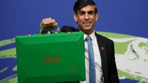 Getty Images Rishi Sunak at COP26 in Glasgow in 2021