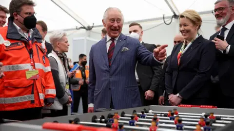 Reuters King Charles and Berlin's Mayor Franziska Giffey