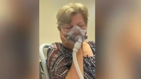 Ava Stanley Ava Stanley in an oxygen mask