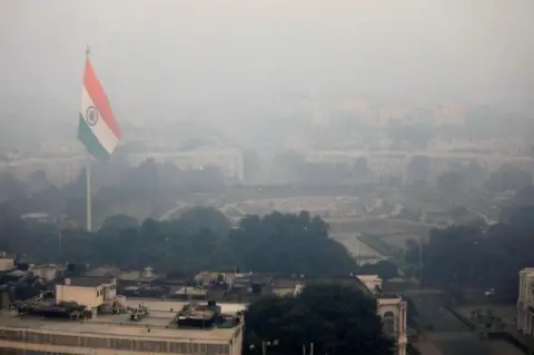 Reuters Buildings are seen shrouded in smog in New Delhi, India, November 8, 2018.