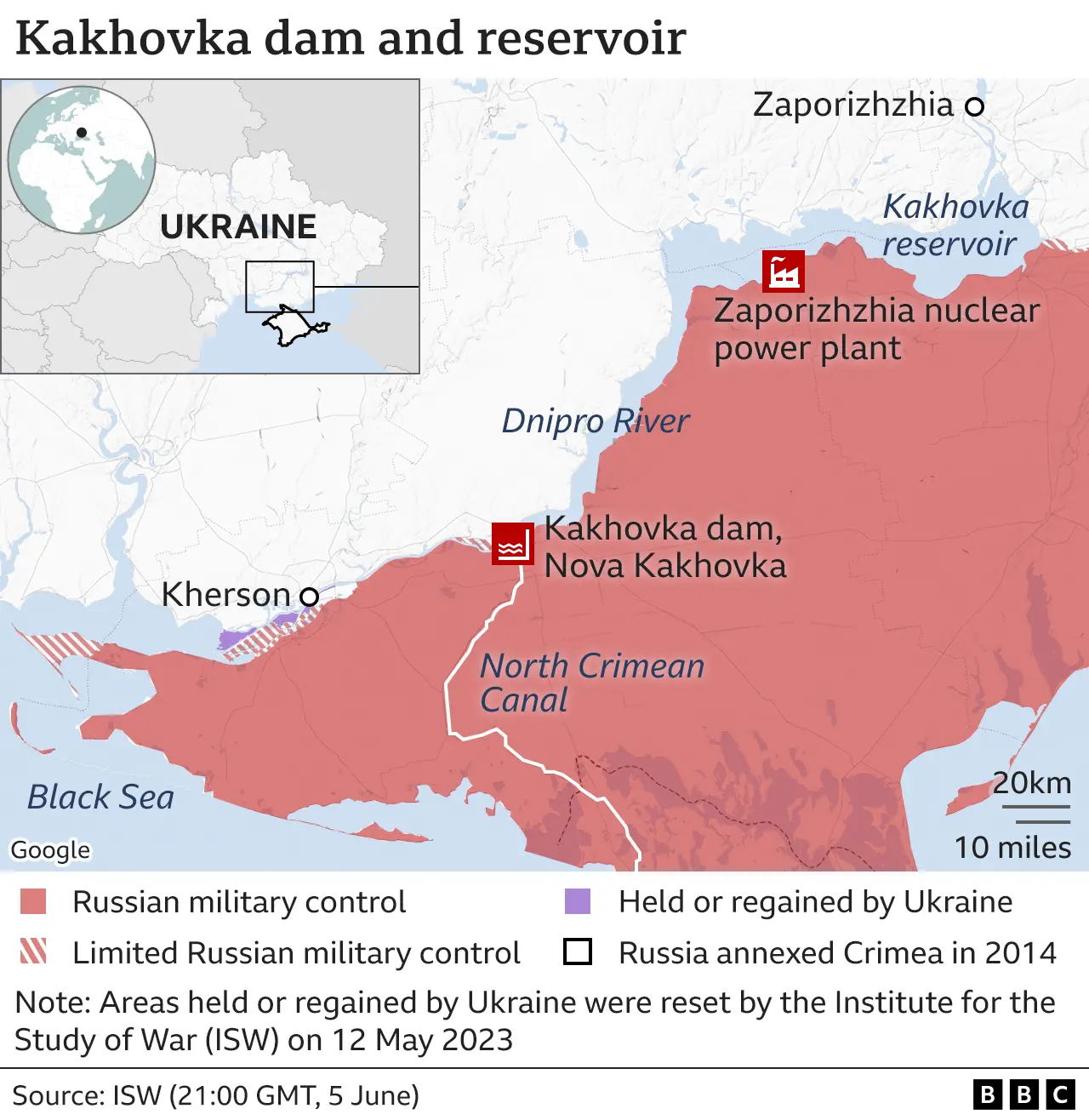 Ukraine dam: Thousands flee floods after dam collapse near Nova Kakhovka